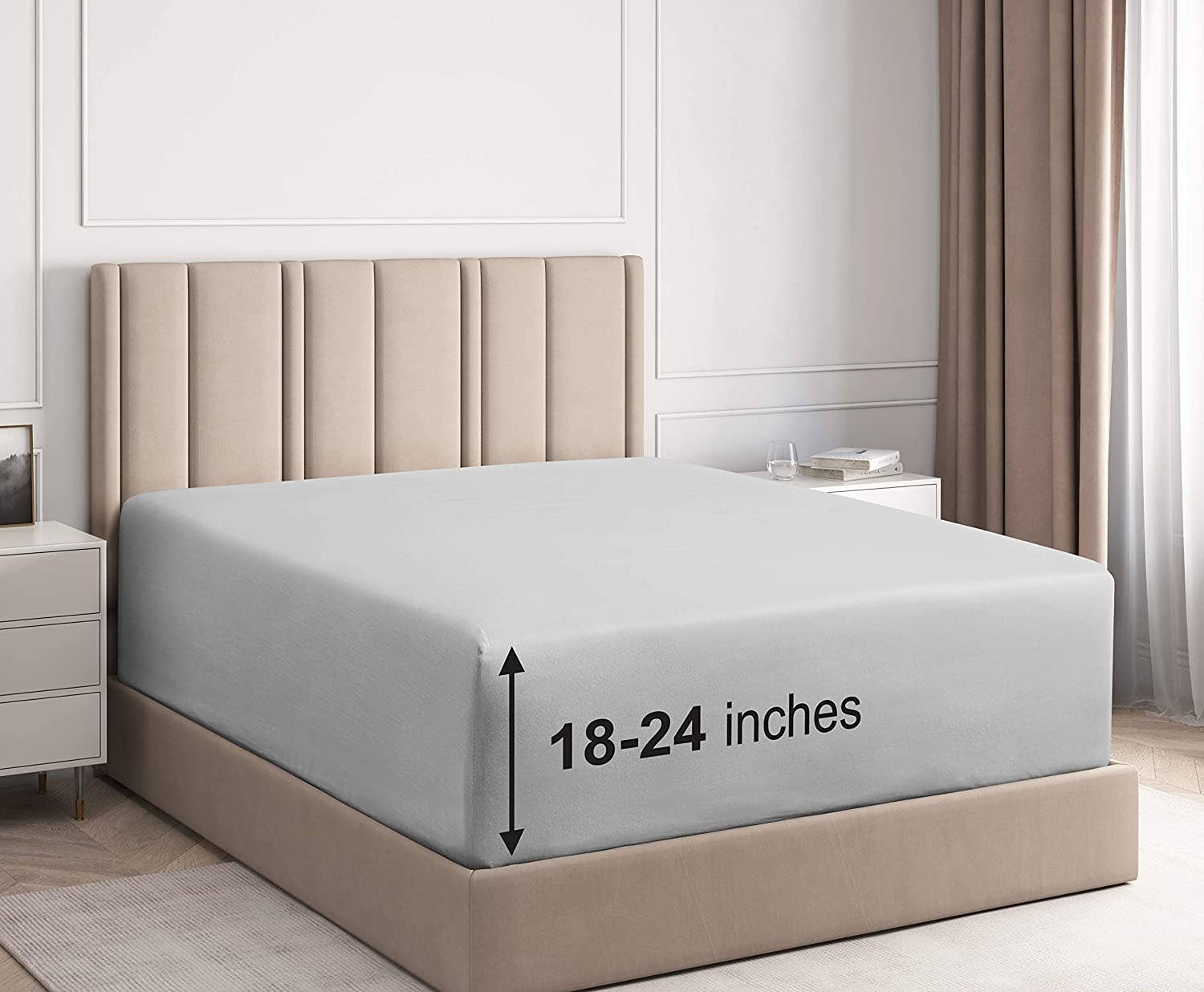 CGK Unlimited - Vente Draps-housses - Drap plat 100 % coton - Drap supérieur doux 400 fils12