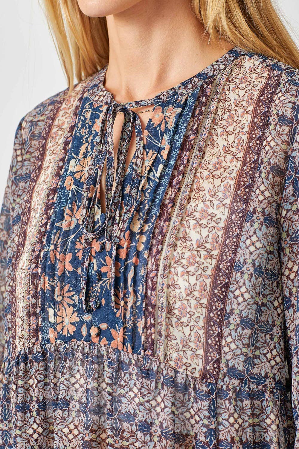 Mystree - Wholesale Blouse - Women's - 60521 Printed Peasant Blouse5