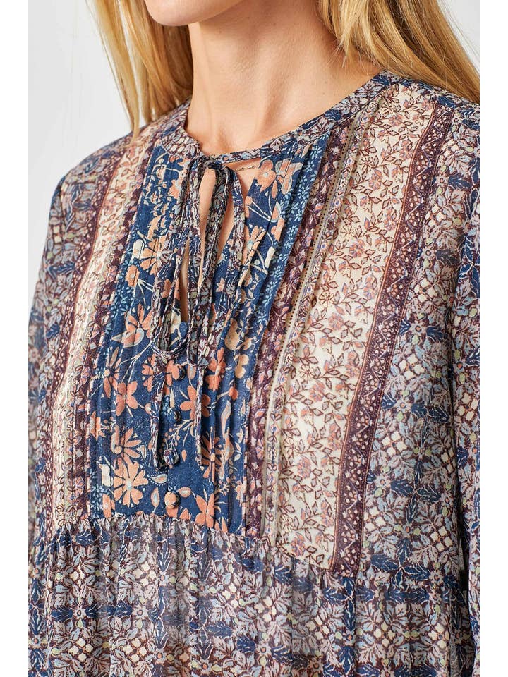 Mystree - Wholesale Blouse - Women's - 60521 Printed Peasant Blouse5