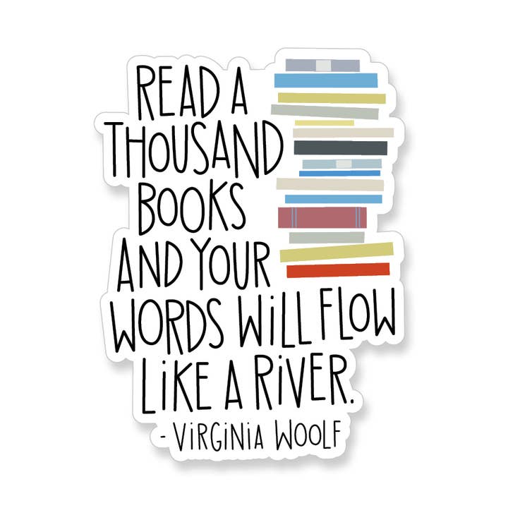 Virginia Woolf tusen böcker citat vinyl klistermärke för wholesale av Apartment 2 Cards