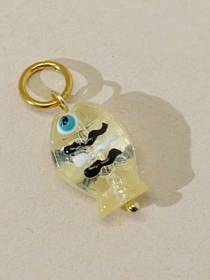 Glass Yellow Fish Charm (Tier 1) for wholesale by KOZAKH