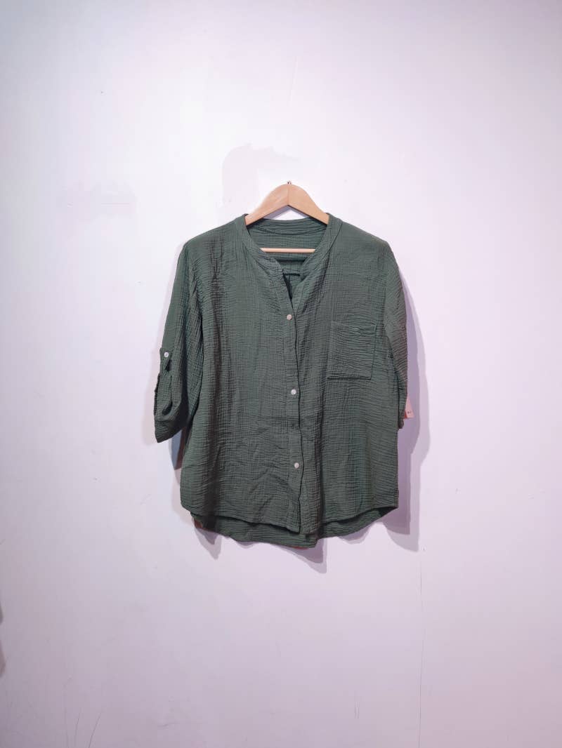 Pomelo paris - Vendita all'ingrosso Camicia button down - Donna - Camicia leggera in cotone gas14