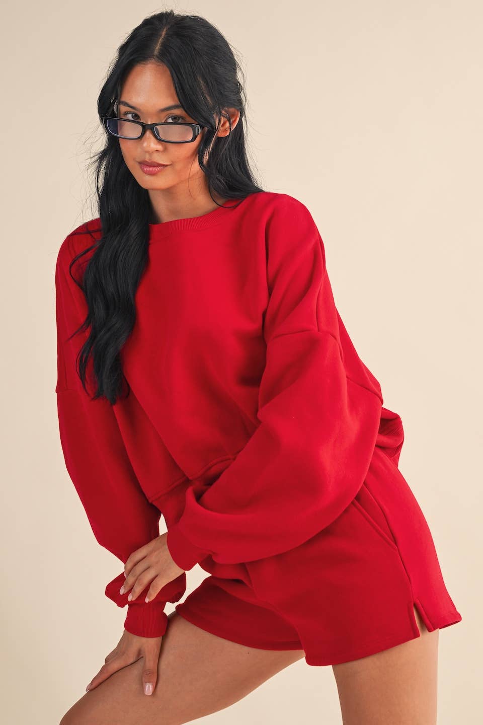 KIMBERLY C - Wholesale Sweatshirt - Women's - Cozy Fleece Oversized Crewneck Sweatshirt50