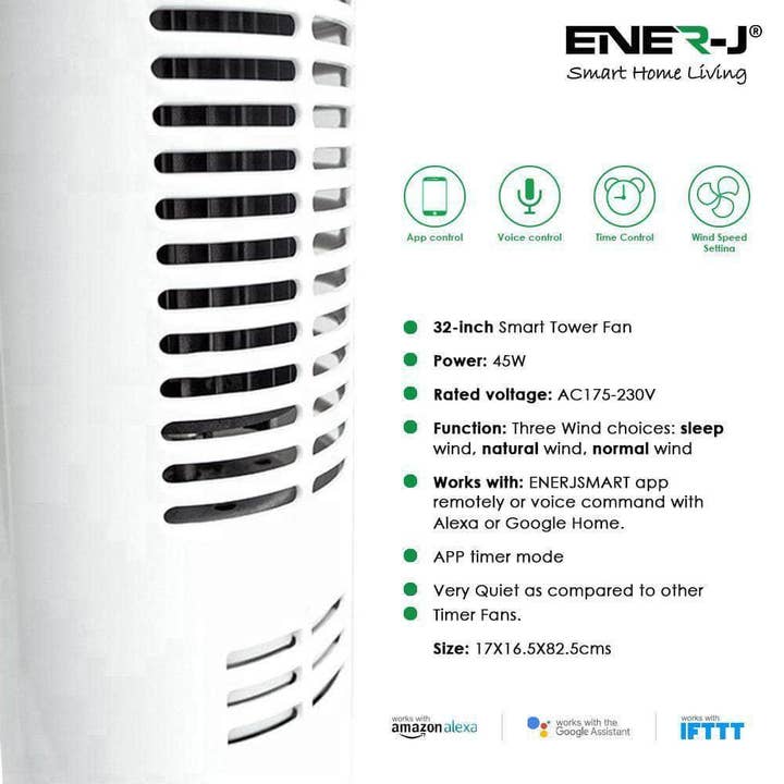 ENER-J – wholesale Electric fan – Smart Wifi Tower Fan, Voice & App Control5