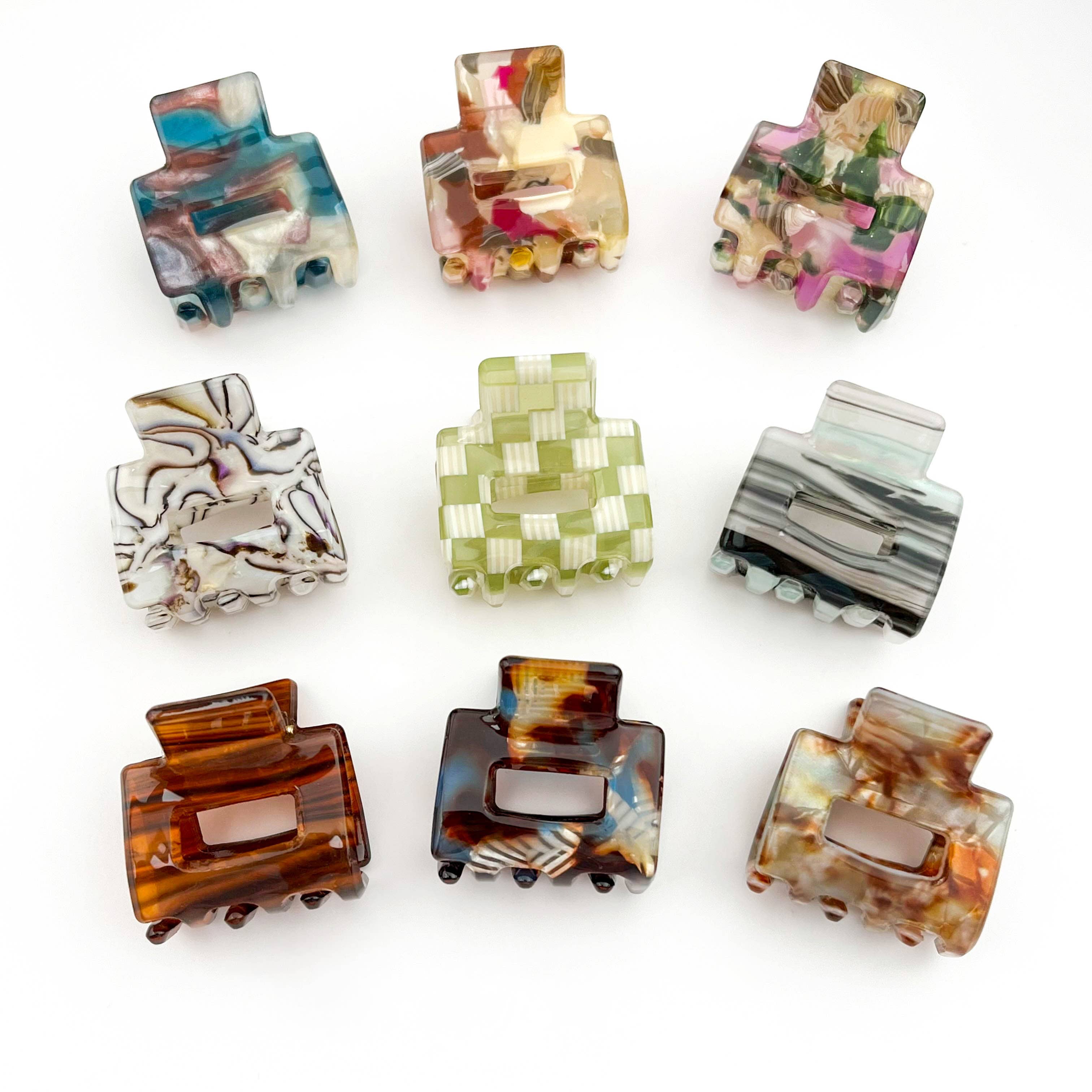 TheDivaSoap – Clips para cabelo - Mulher por atacado – Mini gancho de cabelo quadrado de 0,9''11