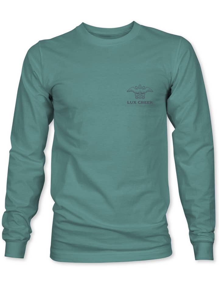 Lux Creek – Großhandel T-Shirt mit Siebdruck – Herren – Verrückte Stockente LS1