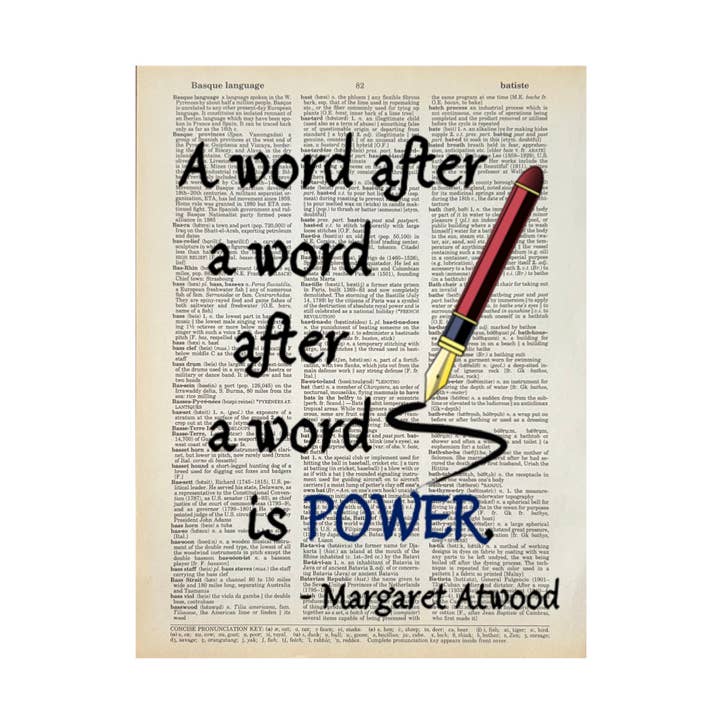 A word after | Dictionary Print | Vintage Book Art for wholesale by Bookish Birds