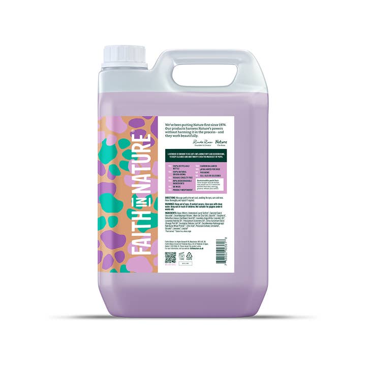Lavender Dog Shampoo - 5L for wholesale by Faith in Nature