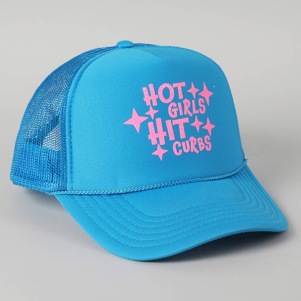 Fashion City - Wholesale Truckerpet - Dames - Heet Meiden Raken Stoepranden Glitter Logo Schuim Trucker Pet12