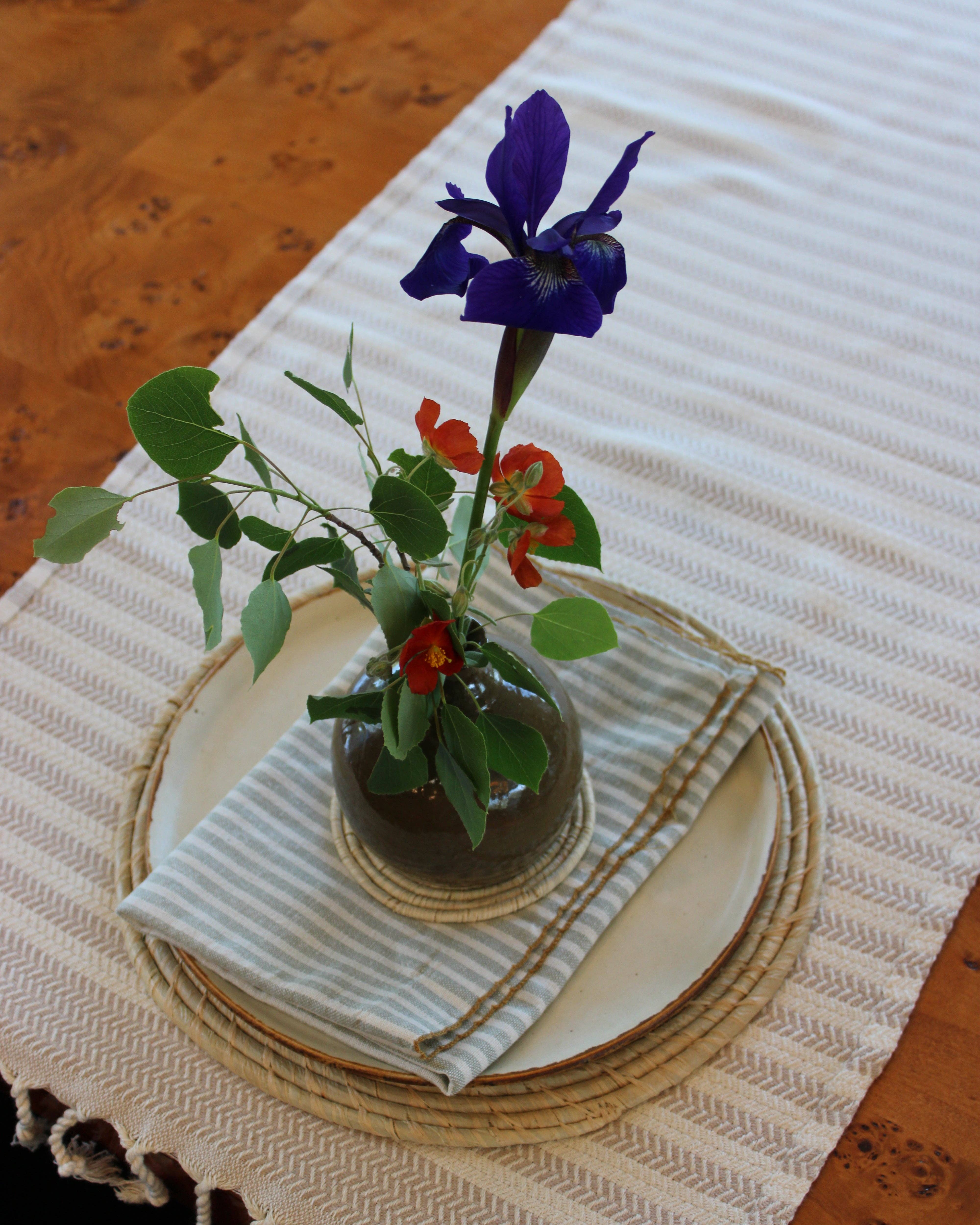 Shebobo - Wholesale Placemat - Dabu ronde onderzetters en placemats van gevlochten raffia in spiraalpatroon, set van 63