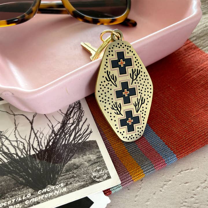 Paper Parasol Press - Wholesale Keychain - Women's - Desert Crossroads Western Themed Enamel Keychain3