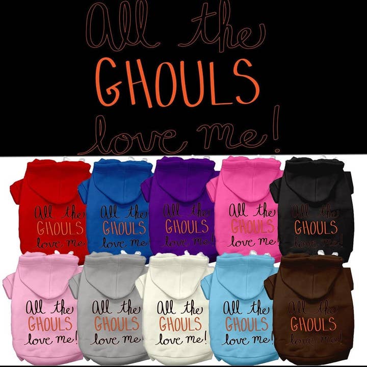 Halloween Pet Hoodie "All The Ghouls Love Me" for wholesale by As You Wish Apparel