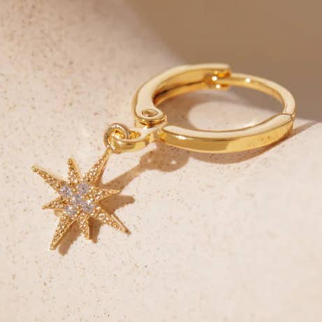 North Star Charm Huggies for wholesale by Adorn512