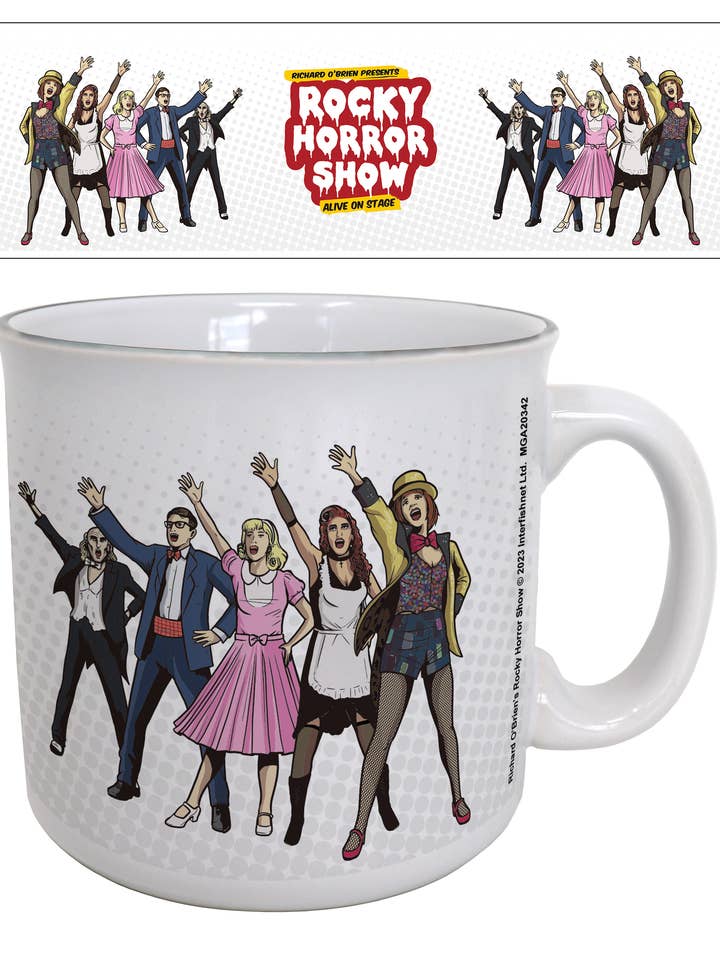 RHS- Alive on stage 20oz Camper Mug for wholesale by Pyramid America