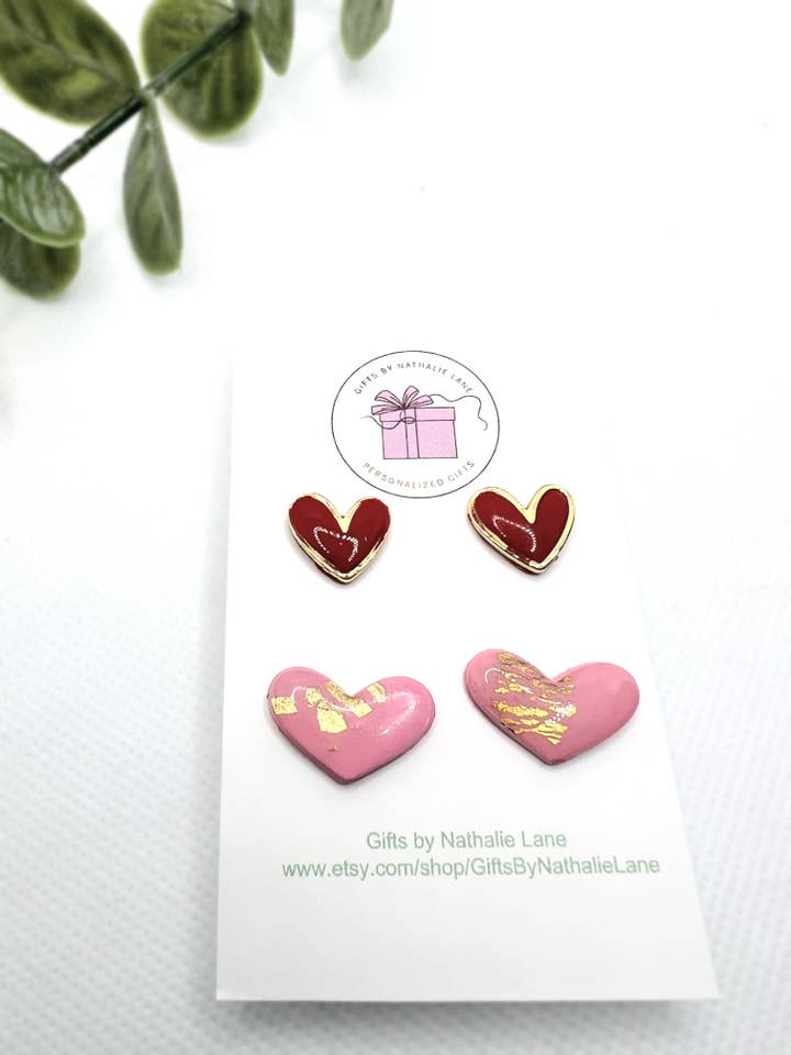 Polymer Heart Earrings for wholesale by Gifts By Nathalie Lane