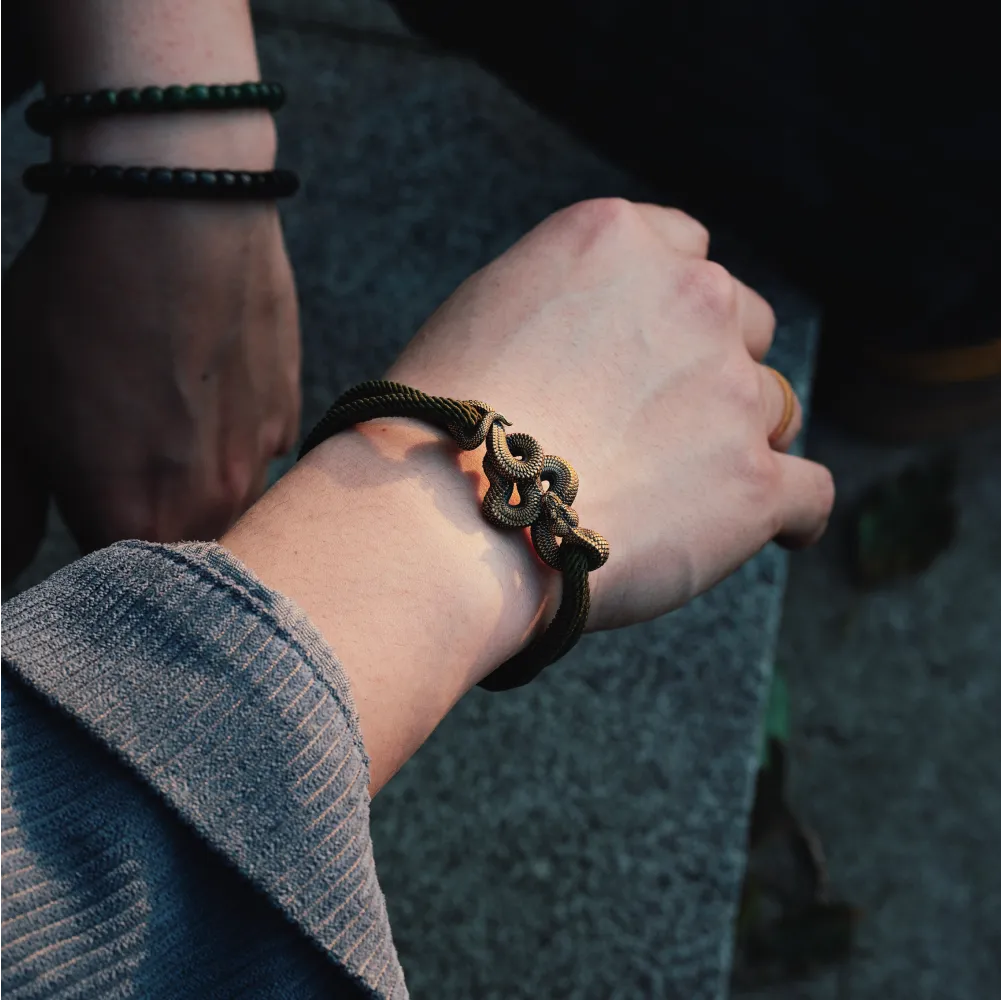 Coppertist.wu - Wholesale Woven/Braided Bracelet - Tree Boa Rope Bracelet - Brass39