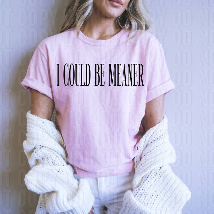 K and M Designs - Wholesale Sublimation Transfer - I Could Be Meaner DTF Transfer