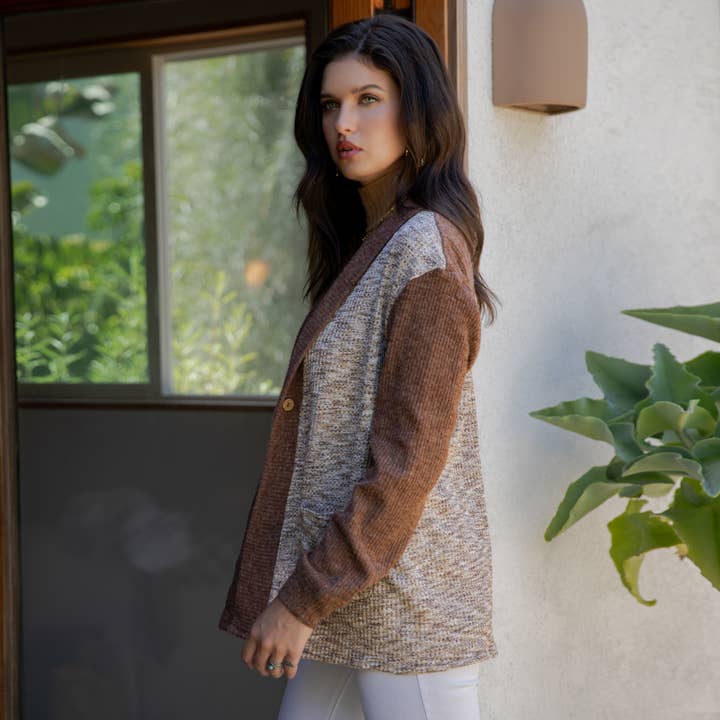 Grain Boho Luxe Sweater Knit Coat with Western-Inspired Accents for wholesale on Faire1