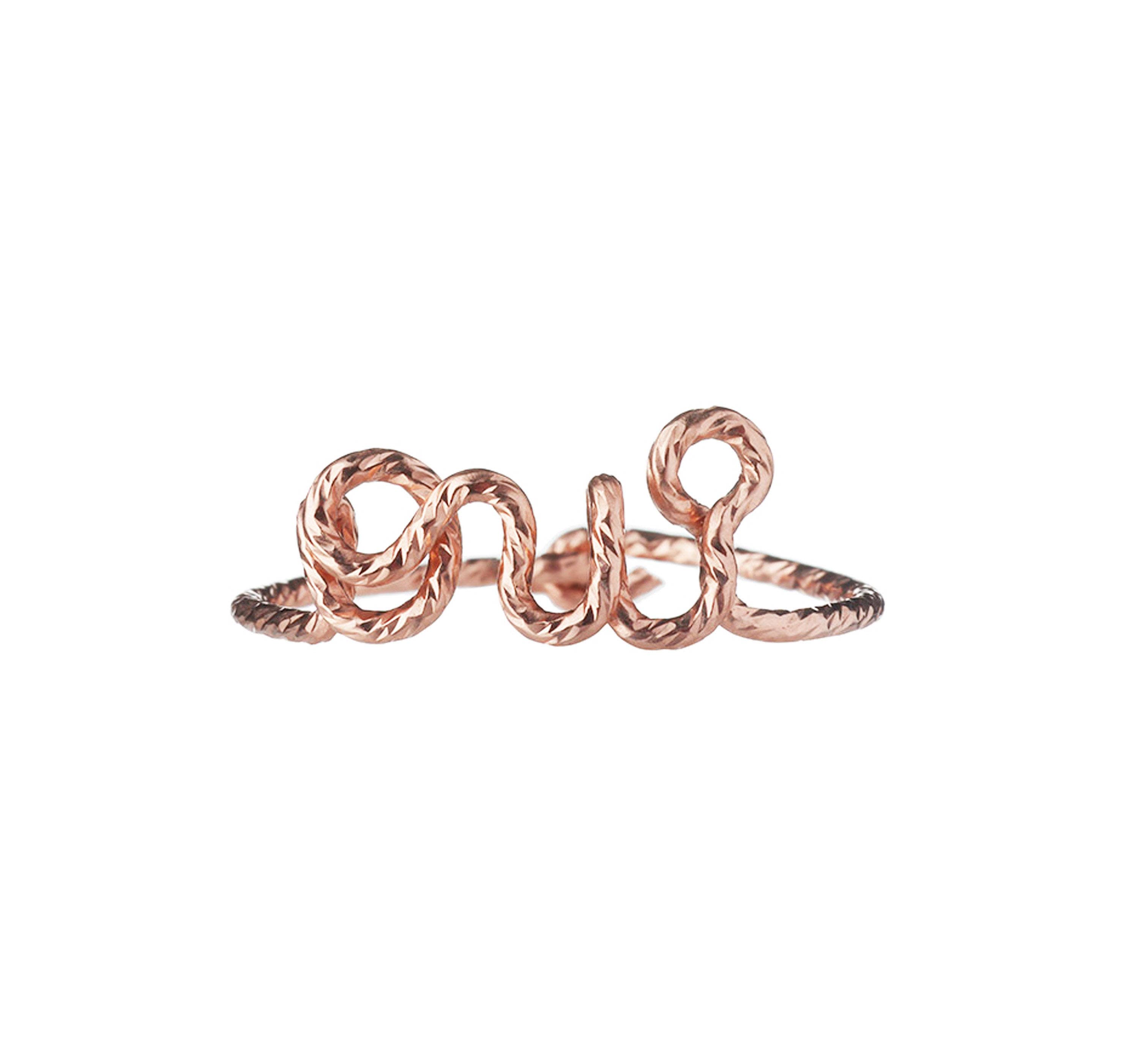 PADAM PADAM - Wholesale Band/Stacked Ring - Oui sparkle gold-filled pink ring0