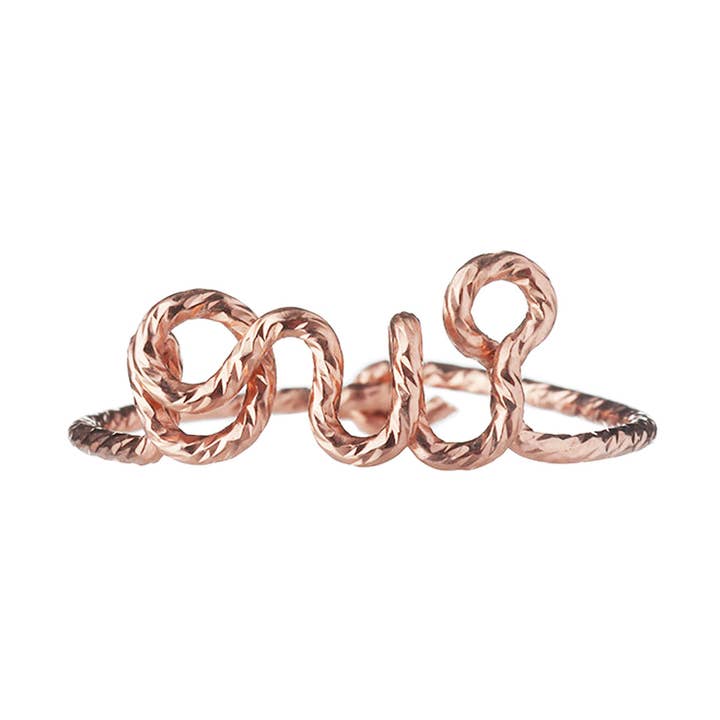 PADAM PADAM - Wholesale Band/Stacked Ring - Oui sparkle gold-filled pink ring0