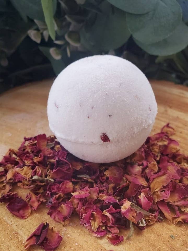 Aromatherapy Rose Bath Bomb for Self-Care for wholesale by The Rudd Homestead LLC