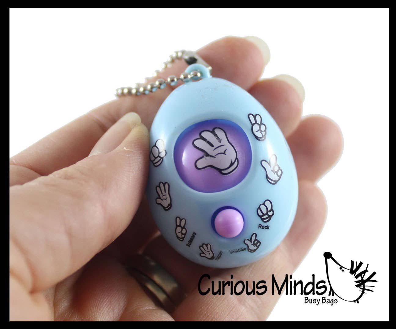 Curious Minds Toys - Wholesale Fidget Toy - Kids - 1 Rock, Paper, Scissors, Shoot Fidget Toy with Keyring - Min1