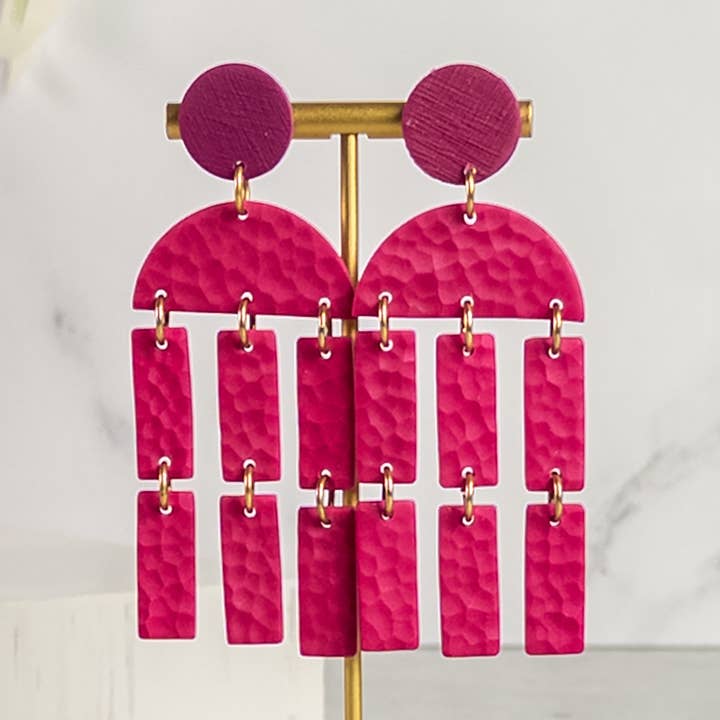 Harmoni Long Clay Dangle Earrings for wholesale by Stunning Statements