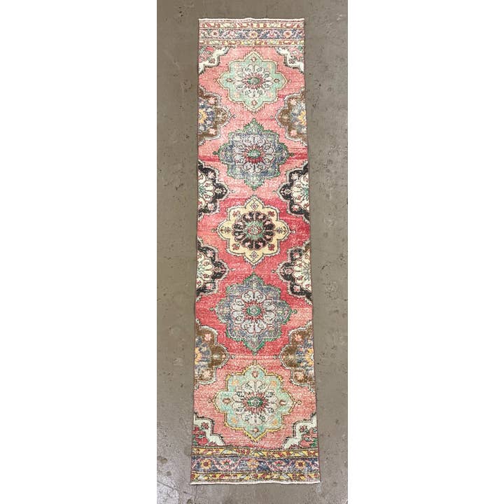 Vintage Turkish Oushak Rug Runner | 2.10 x 12 for wholesale by Vintage Loomz