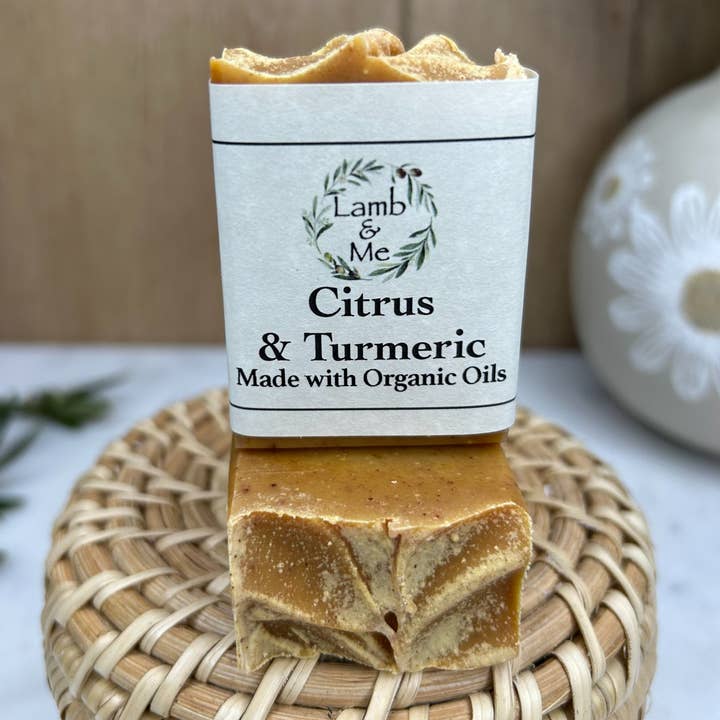 Zitrus- & Kurkuma-Gesichtsseife für den Großhandel von Lamb & Me