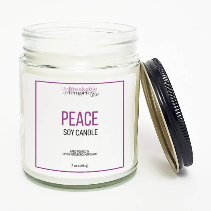 Unbreakable Memories - Wholesale Jar/Filled Candle - Soy candles - Peace0