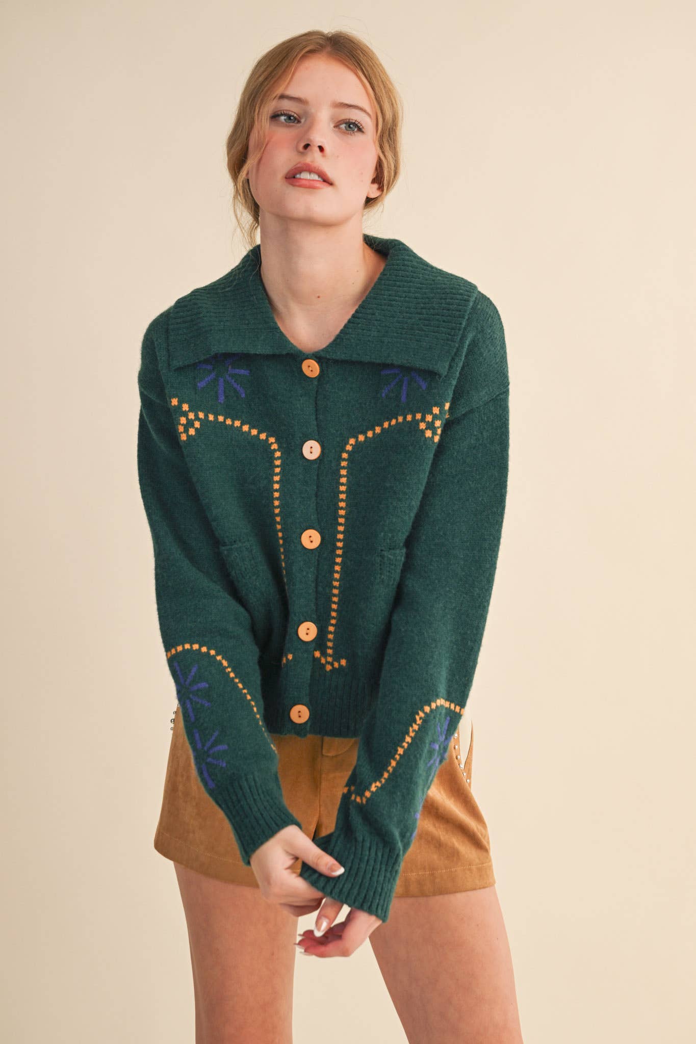 &MERCI - Wholesale Cardigan - Women's - WESTERN DESIGN SWEATER CARDIGAN MSW1121710