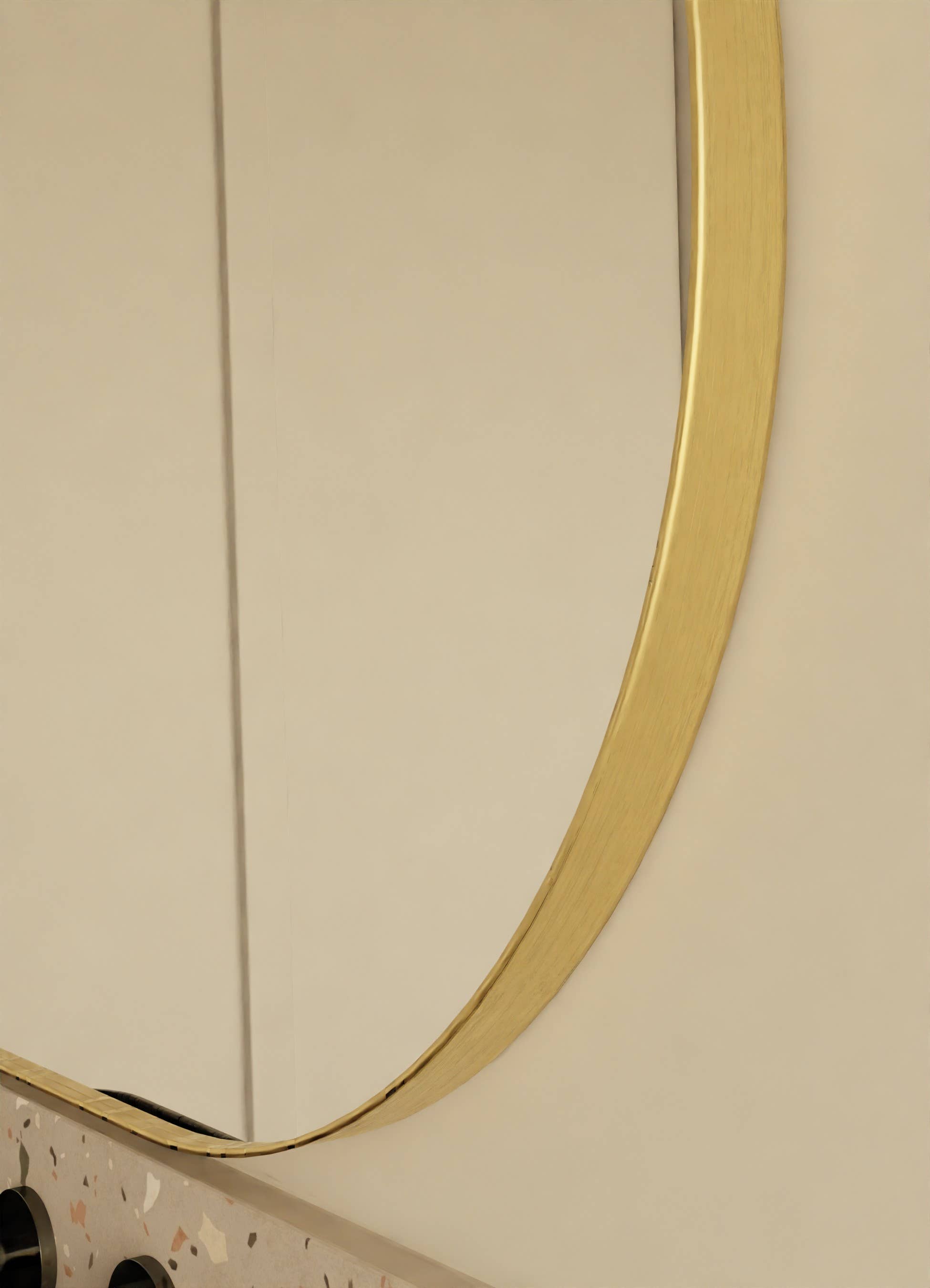 Gdeco - Wholesale Wall Mirror - Gold Oval Resin Mirror 150*80 Cm2