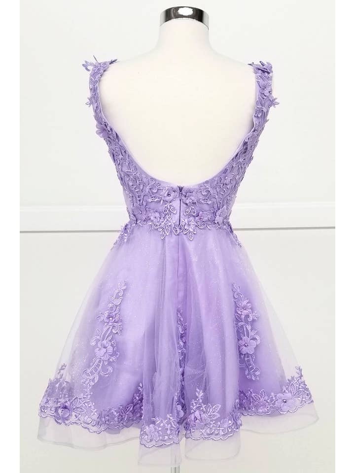 Chicas - Wholesale Dress - Women's - Short Flower Dama Dress. C31114