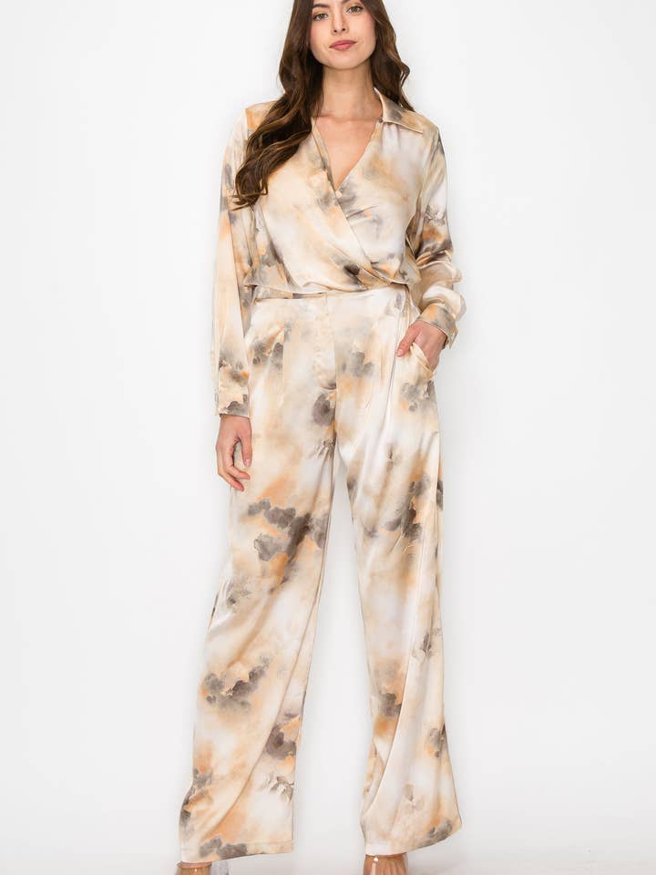 Printed Ladies High-Waist Long Pants for wholesale by LINZY