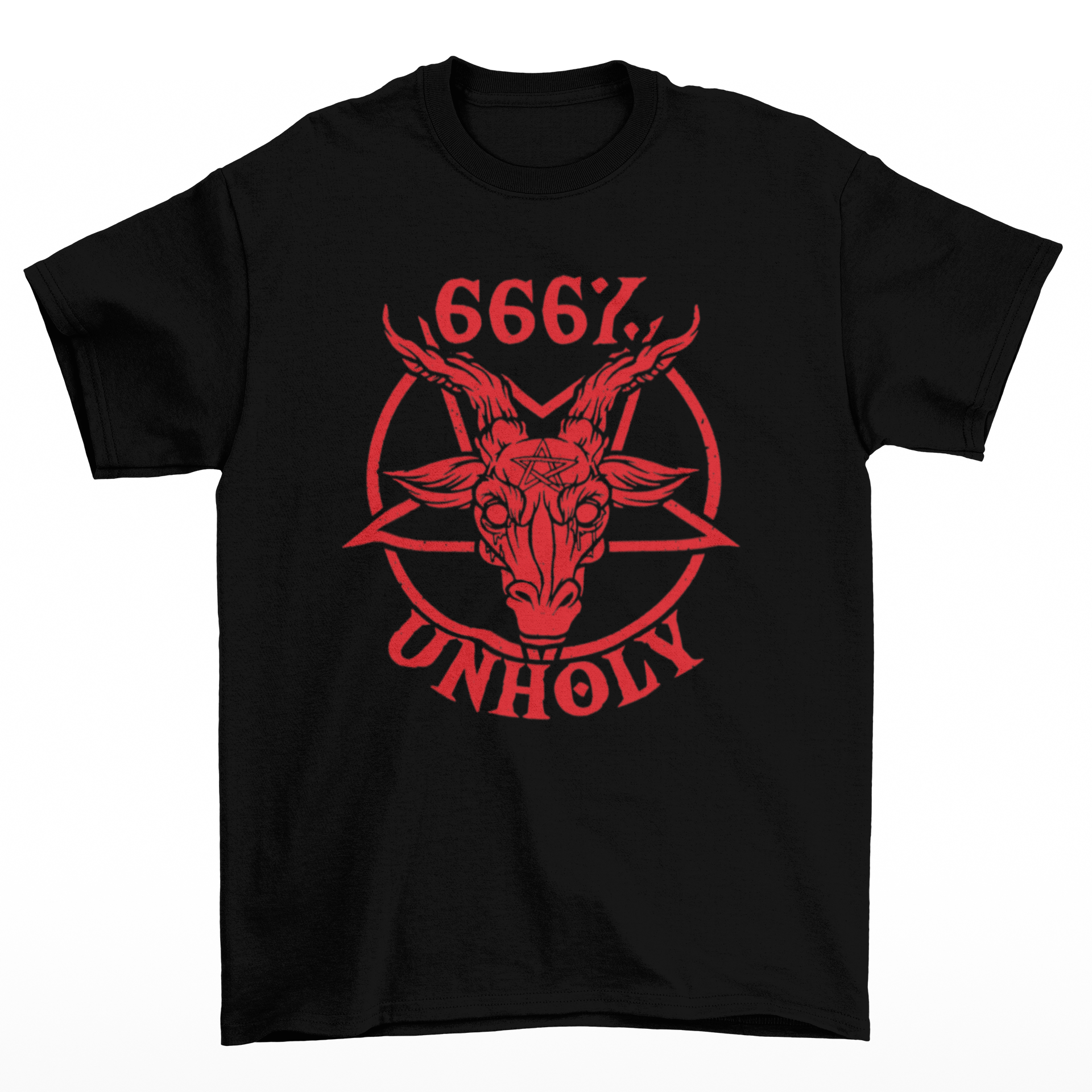 Wickedly Divine Shop - Wholesale Screen Printed T-Shirt - Unisex - Unholy 666, Gothic Satanic Grunge Alt Occult Shirt1