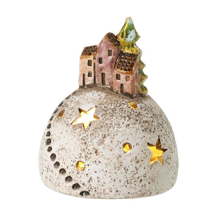 Heaven Sends – wholesale Decorative tabletop object – REACTIVE STONE LED HOUSE ON DOME