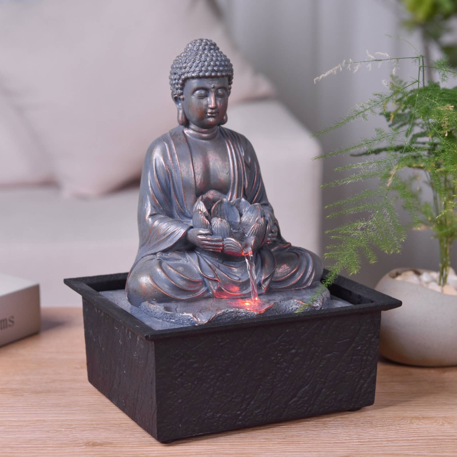 Zen'Arôme - Wholesale Tafelbladdecoratie - Buddha Sutra decoratieve fontein met LED-verlichting12
