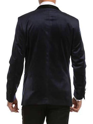 Ferrecci - Wholesale Blazer - Men's - Ferrecci - Enzo Men's Velvet Slim Fit Shawl Tuxedo Blazer43