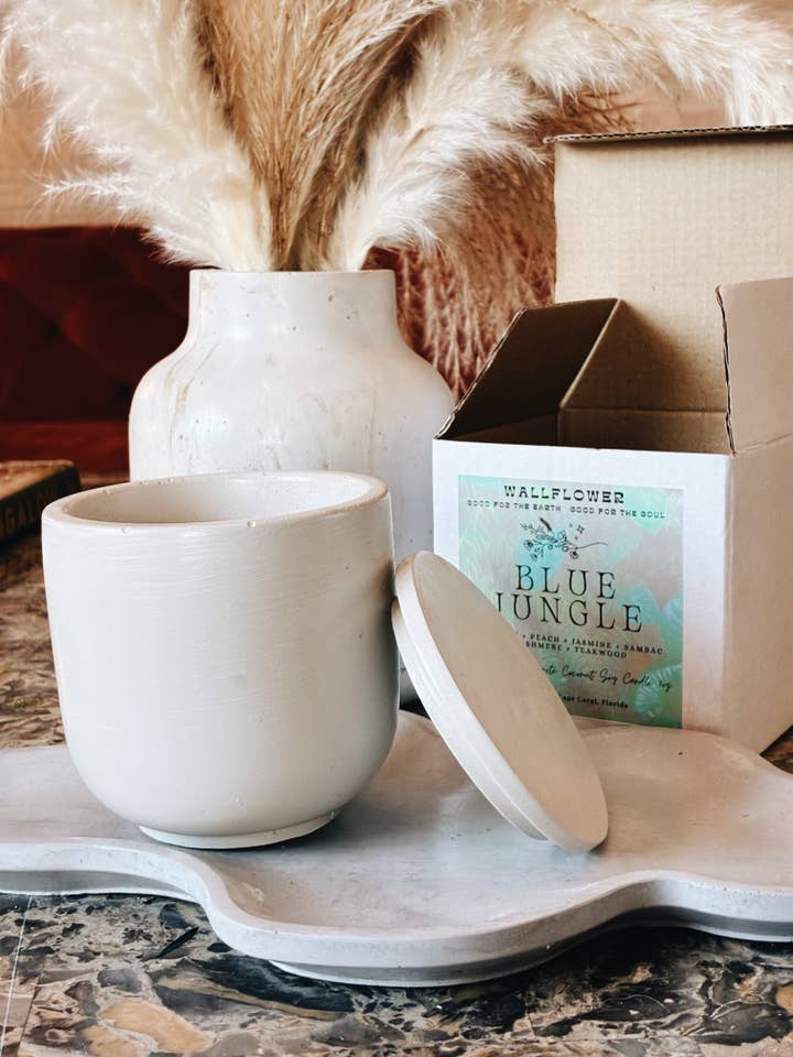 Blue Jungle Summer Candle for wholesale by The Wallflower Shoppe