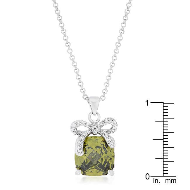 JGoodin - Wholesale Pendant/Charm Necklace - Olivine Pendant With Bow2