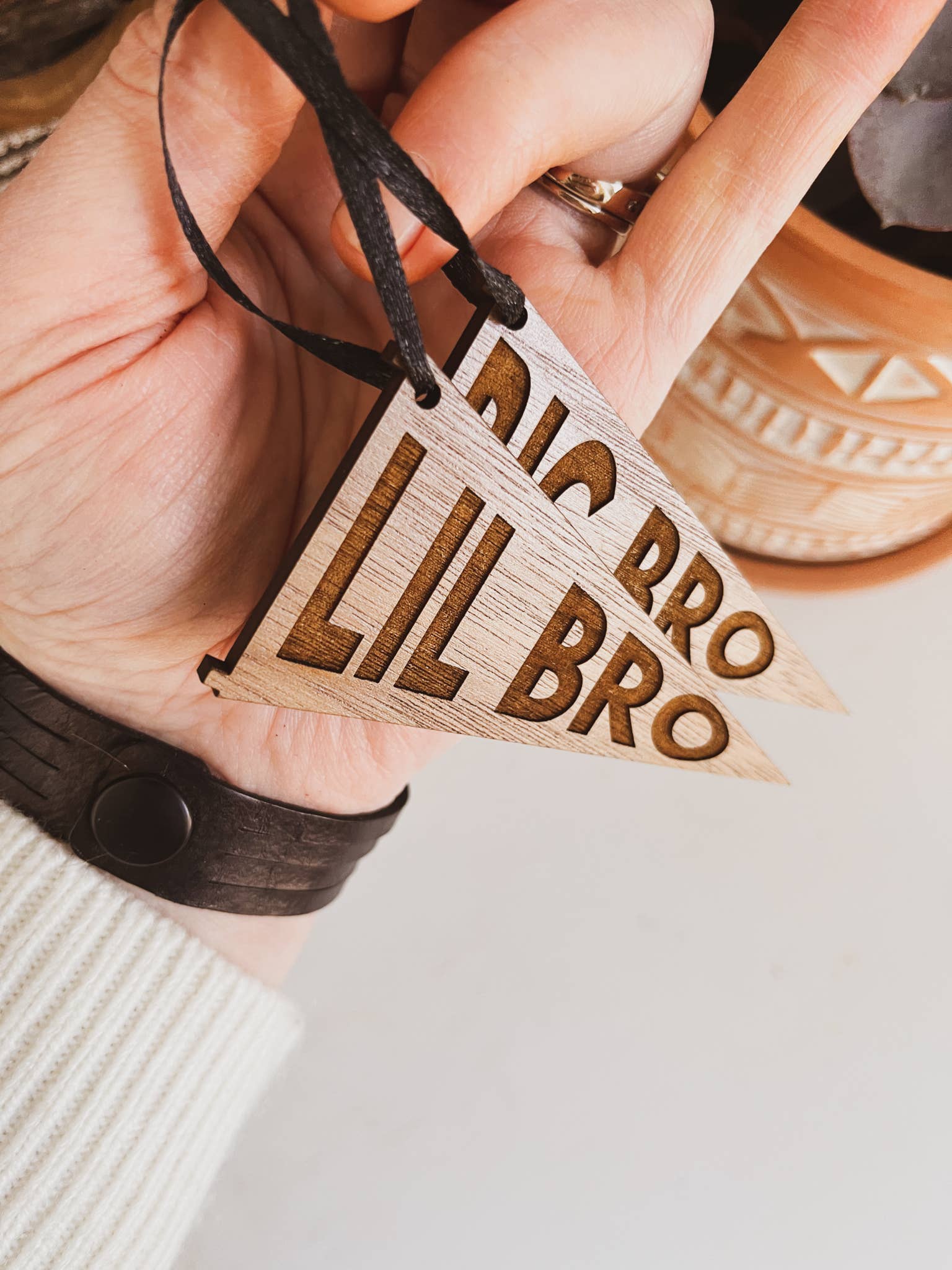Left Grain - Wholesale Ornament - Big Bro or Lil Bro Pennant Ornament7