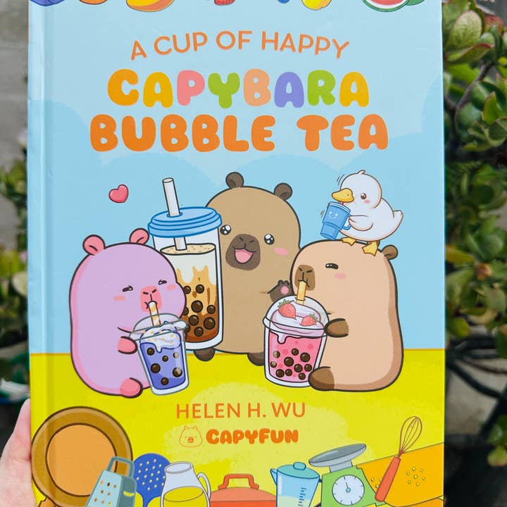 Édition Signée : UNE TASSE DE BONHEUR : THÉ AUX PERLES CAPYBARA pour la vente par CapyFun