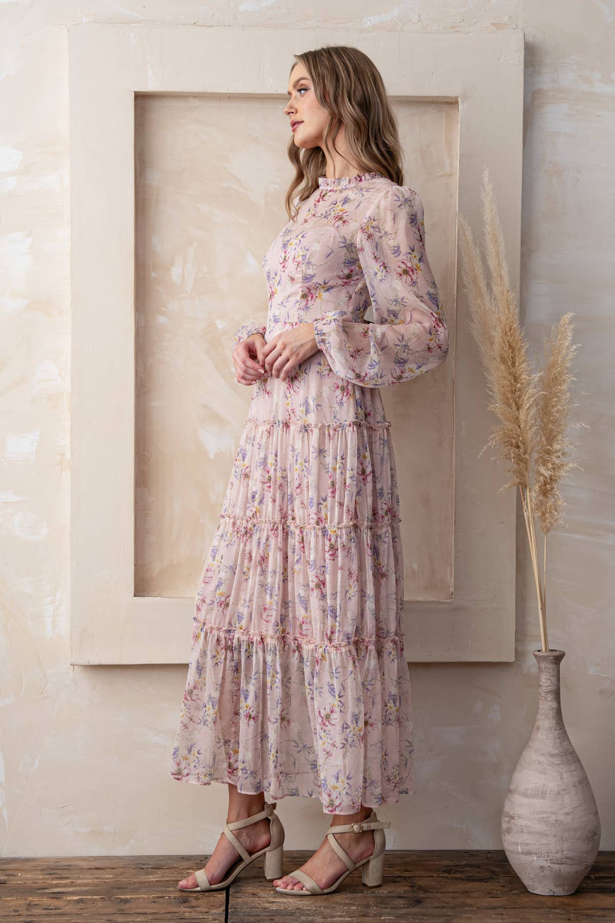 Rosemore Couture - Vente Robe – femme - ROBE À IMPRIMÉ FLORAL COL CŒUR3