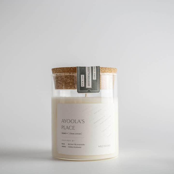 Ayoola's Place 'My Sister the Serial Killer' Book Candle for wholesale by Wild Books