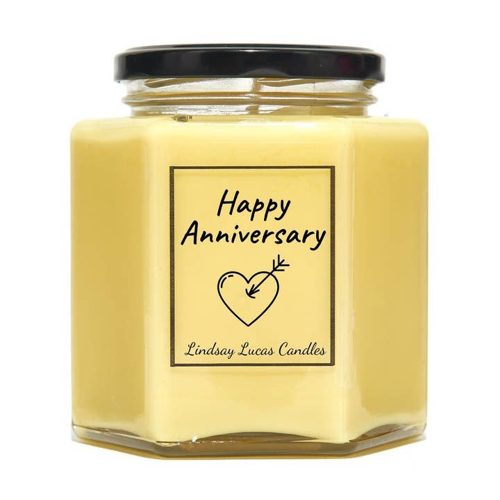 Vela perfumada Happy Anniversary para venta al por mayor de Lindsay Lucas Candles