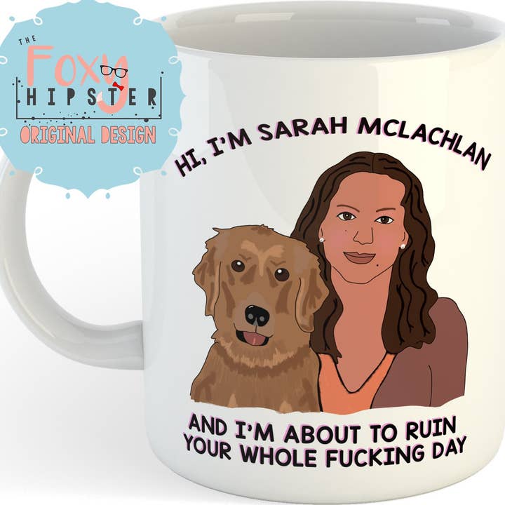 Sarah McLachlan Sad Animal Commercial 11oz Coffee Mug for wholesale by The Foxy Hipster