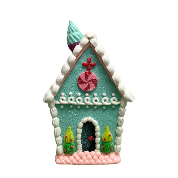 David Christopher's Collection - Wholesale Christmas Decoration - 5.71''X5.59''X9.69'' Candy House W/Led Light