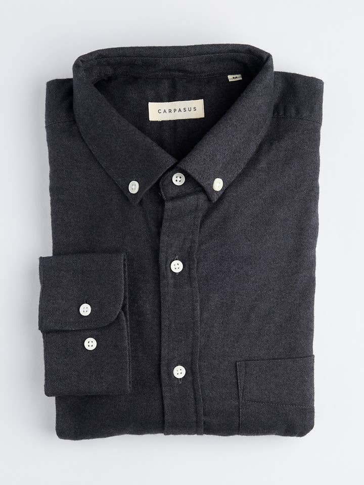 Tailor-made easy flannel shirt Populus Slate for wholesale by CARPASUS