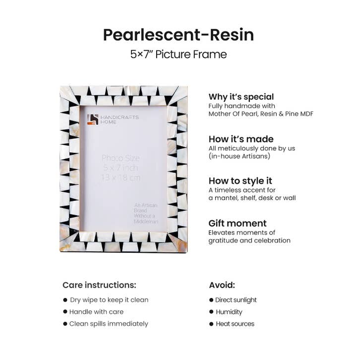 Handicrafts Home - Wholesale Picture Frame - Picture Frame Pearlescent Flash Mother of Pearl, 3 Sizes4