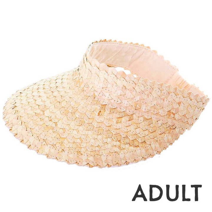 Straw Hat Straw Visor Summer Beach Sun Cap - Adult (White) and other Purchase Wholesale straw visor. Free Returns & Net 60 Terms on Faire trending on Faire.